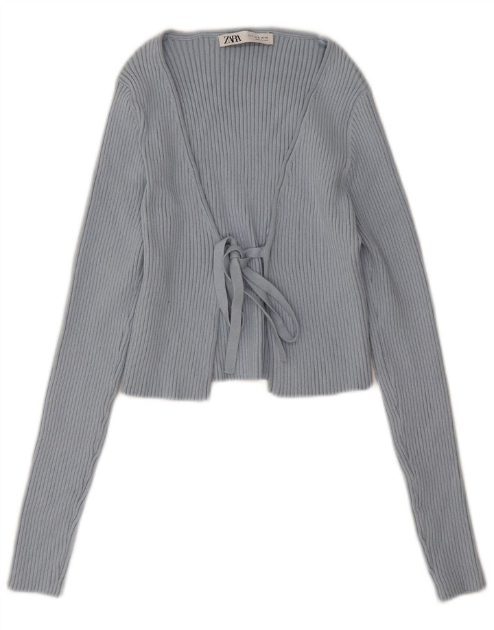 Zara Γυναικείο Bolero Jumper UK 12 Medium Blue Polyester