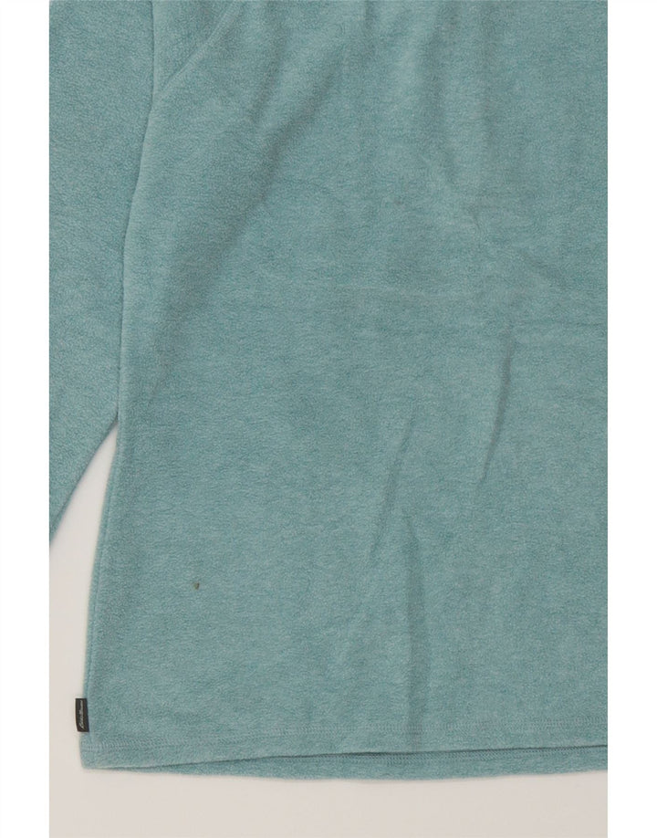EDDIE BAUER Womens Zip Neck Fleece Jumper UK 10 Small Blue Polyester Vintage Eddie Bauer and Second-Hand Eddie Bauer from Messina Hembry 