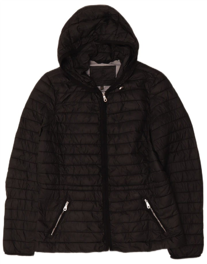 Massimo Dutti Γυναικείο μπουφάν με κουκούλα UK 14 Medium Black