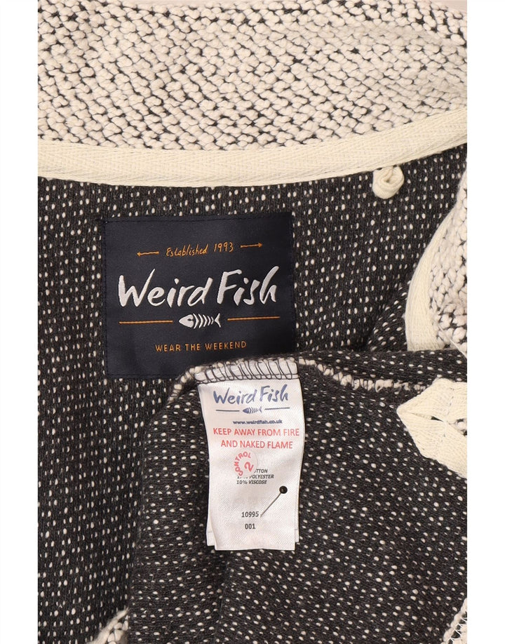 Weird Fish Ανδρικό φούτερ με φερμουάρ, βαμβακερό, μεσαίο σε ανοιχτό λευκό