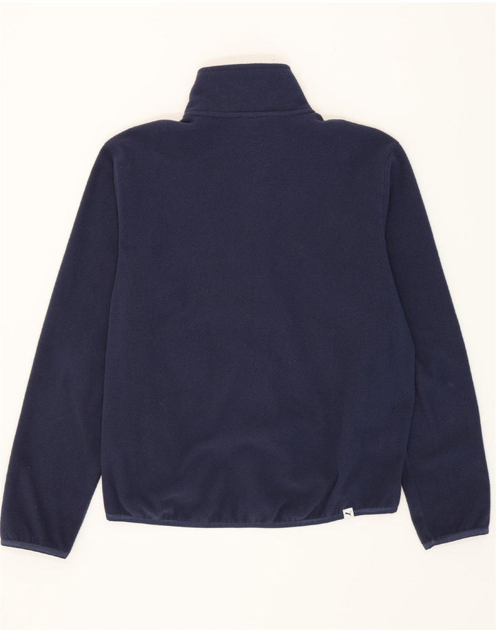 PUMA Mens Fleece Jacket UK 38 Medium Navy Blue Polyester Vintage Puma and Second-Hand Puma from Messina Hembry 