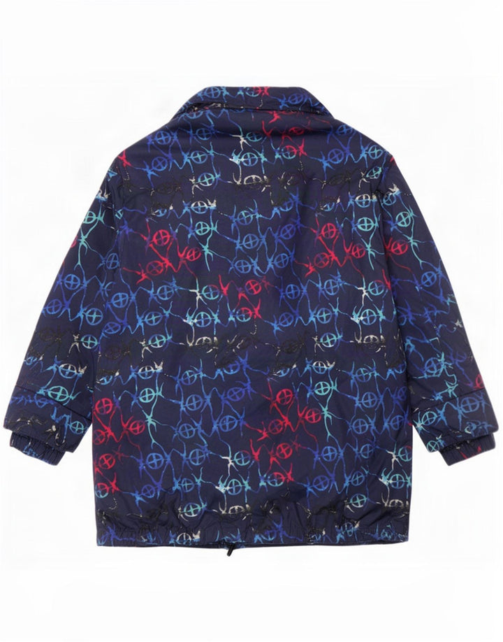 FUCHS & SCHMITT Γυναικείο μπουφάν με κουκούλα UK 16 Large Navy Blue Geometric