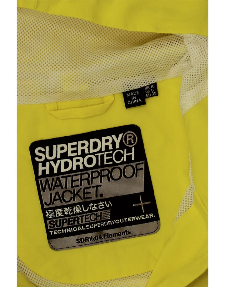Superdry γυναικείο αδιάβροχο μπουφάν με κουκούλα UK 10 Small Yellow