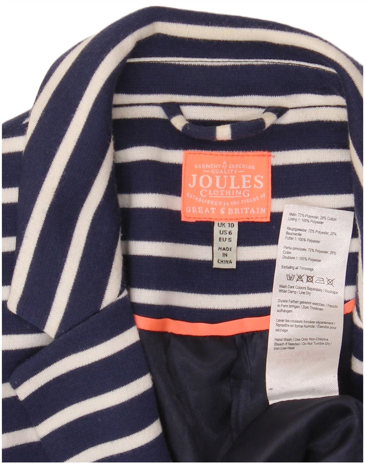 Joules γυναικείο σακάκι 1 κουμπιού σακάκι UK 10 Small Navy Blue ριγέ