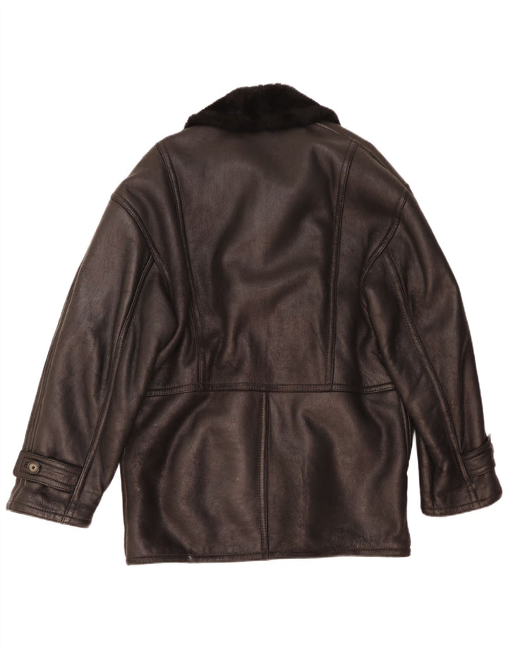 Vintage Ανδρικό Shearling Jacket IT 48 Medium Black Shearling