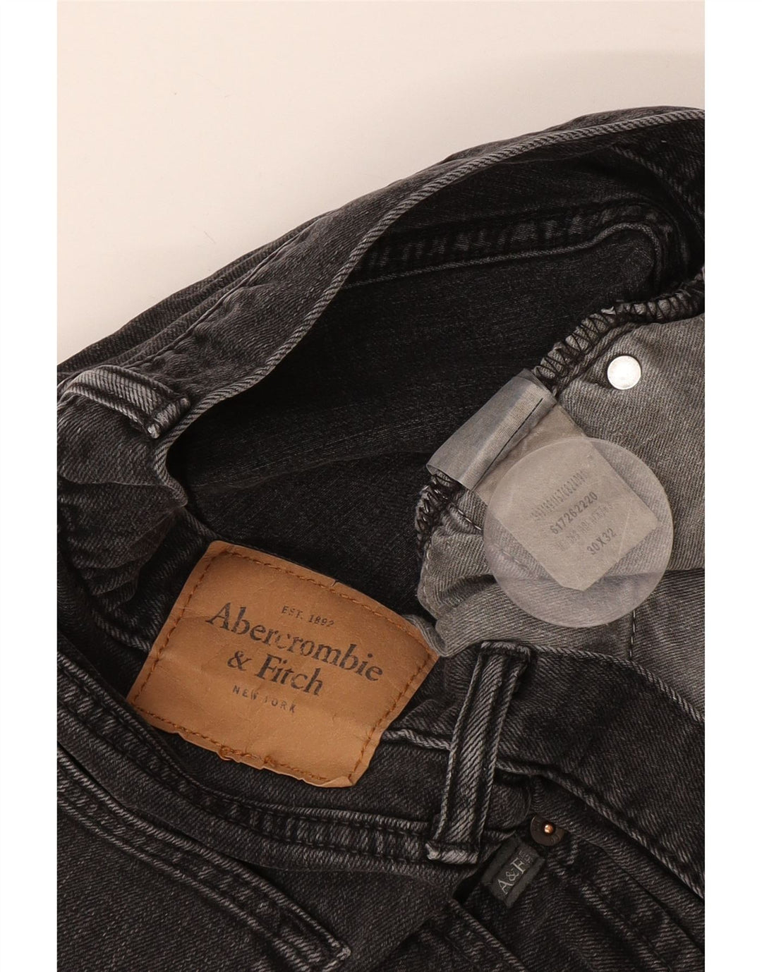 ABERCROMBIE & FITCH Ανδρικό Slim Jeans W30 L32 Γκρι βαμβακερό