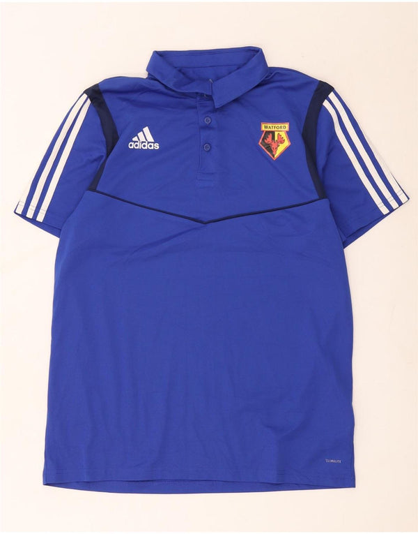 Adidas Mens Watford F.C. Πόλο μπλουζάκι μεγάλο μπλε χρώματος πολυεστέρας