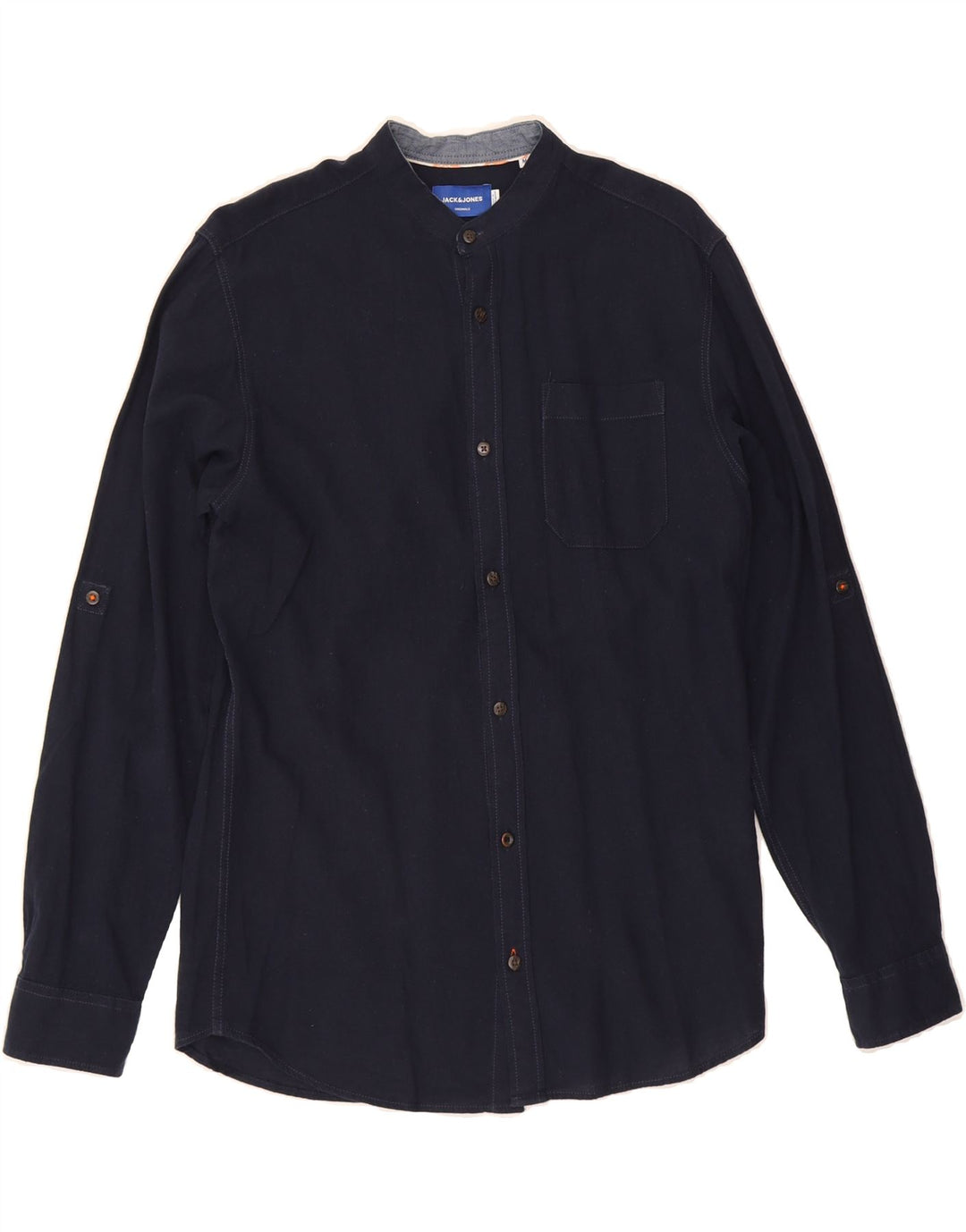 JACK & JONES Mens Shirt Medium Navy Blue Cotton Vintage Jack & Jones and Second-Hand Jack & Jones from Messina Hembry 