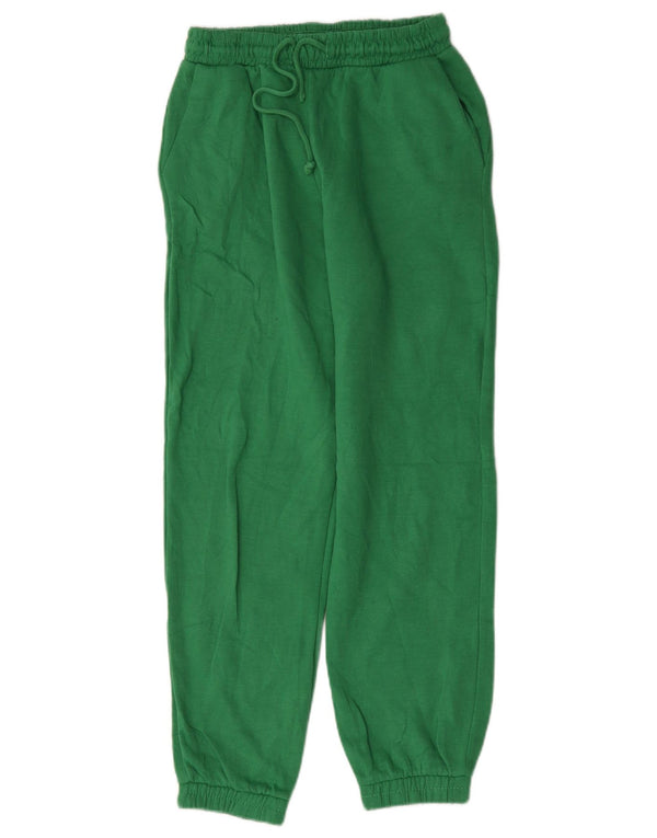 Zara Γυναικεία αθλητική φόρμα Παντελόνι Joggers UK 12 Μεσαίο πράσινο βαμβακερό