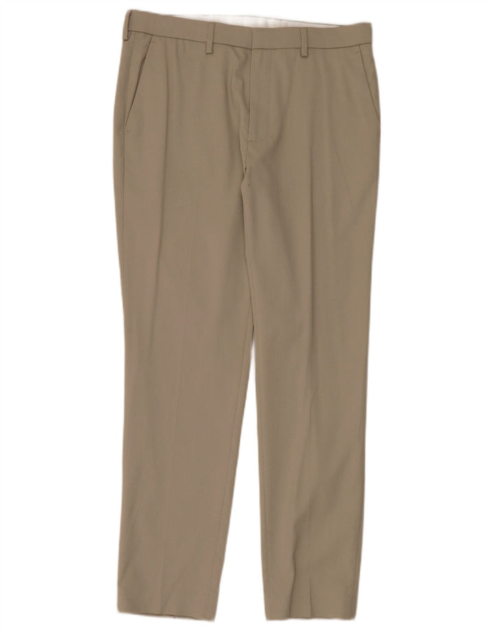 Marks & Spencer Ανδρικό Slim παντελόνι Chino W34 L31 Beige Polyester