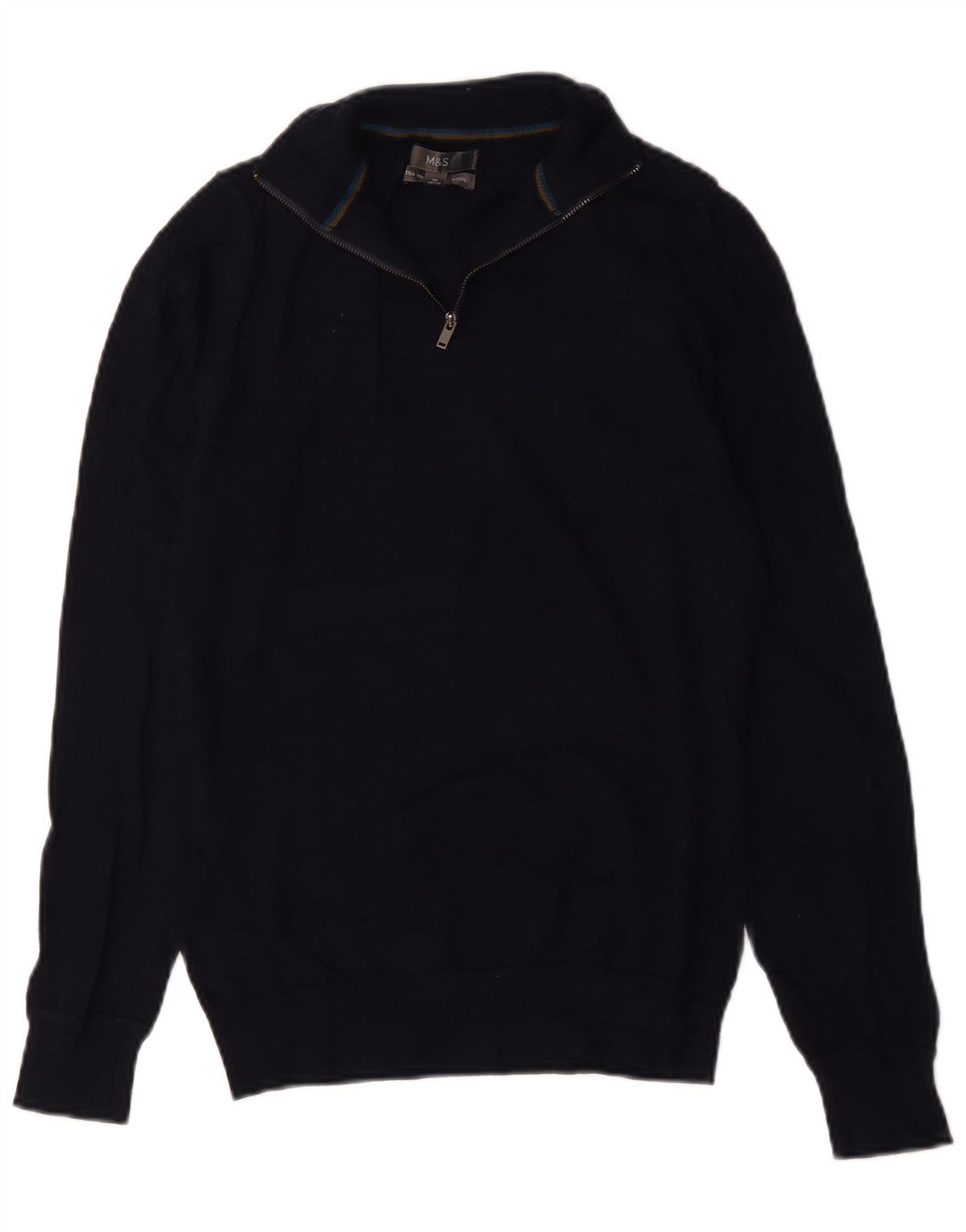 Marks & Spencer Ανδρικό πουλόβερ με φερμουάρ Μικρό Μαλλί Merino Μαλλί