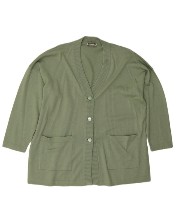 Luisa Spagnoli Γυναικεία ζακέτα UK 20 2XL μαλλί χακί