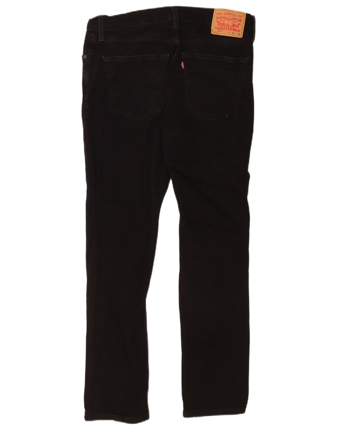 Levi's Mens 511 Slim Jeans W36 L32 Μαύρο βαμβακερό
