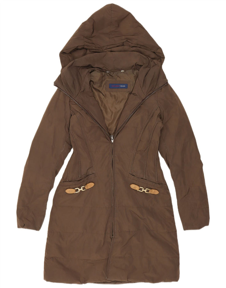 Γυναικείο παλτό Trussardi με κουκούλα IT 40 Small Brown