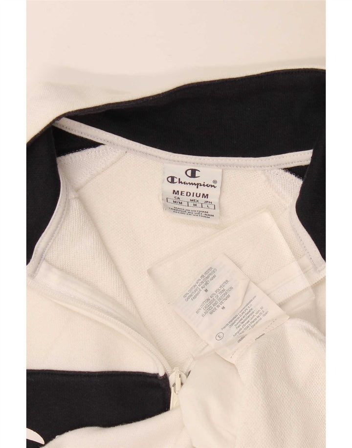 Champion Γυναικεία αθλητική φόρμα γραφικών Top Jacket UK 12 Medium White Colourblock