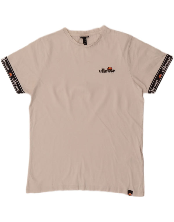 Ανδρικό γραφικό μπλουζάκι Ellesse Top Medium White Colourblock Βαμβακερό