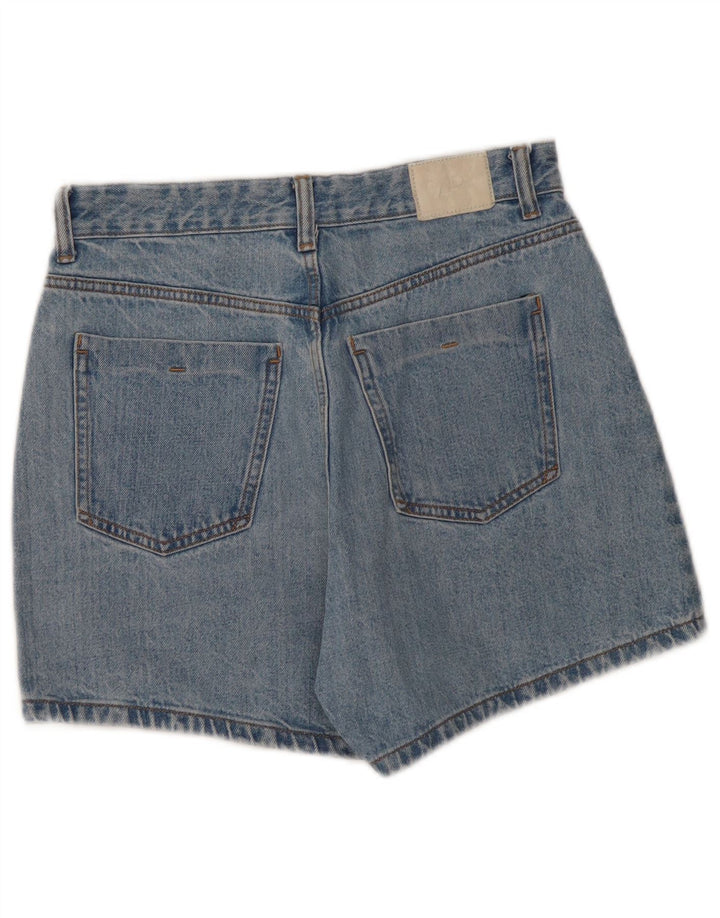 Zara Γυναικείο Ψηλόμεσο Τζιν Σορτς EU 40 Medium W30 Μπλε