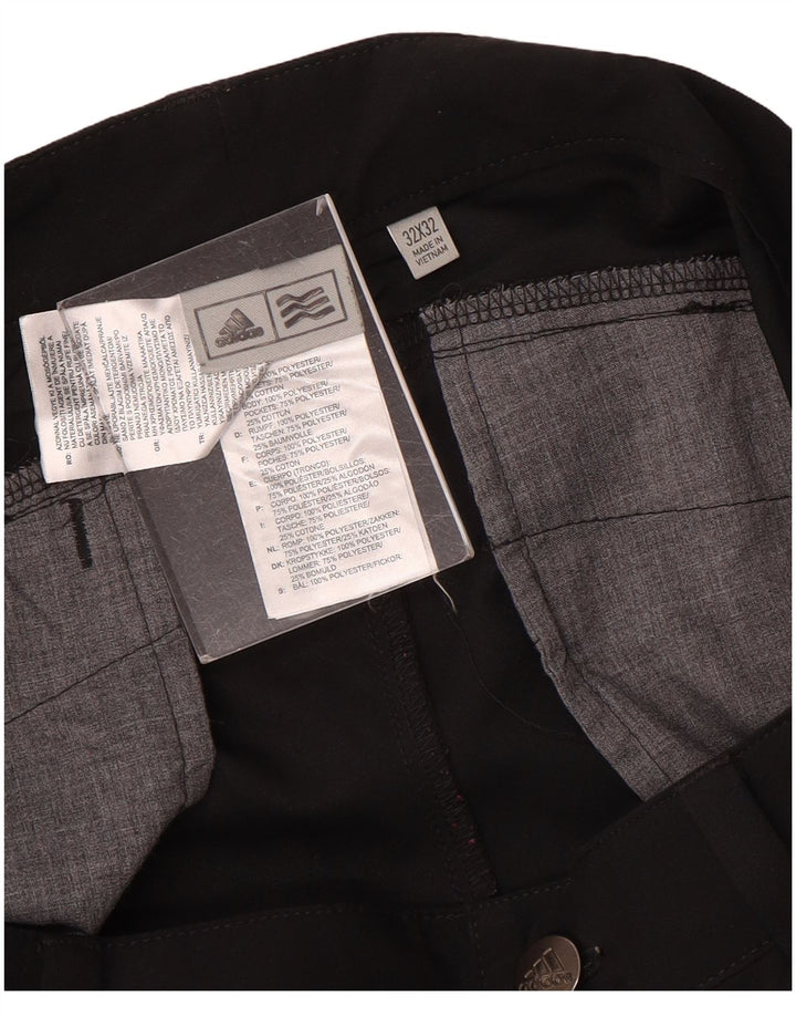 Ανδρικό παντελόνι Chino Adidas Slim W32 L32 Μαύρο πολυεστέρα