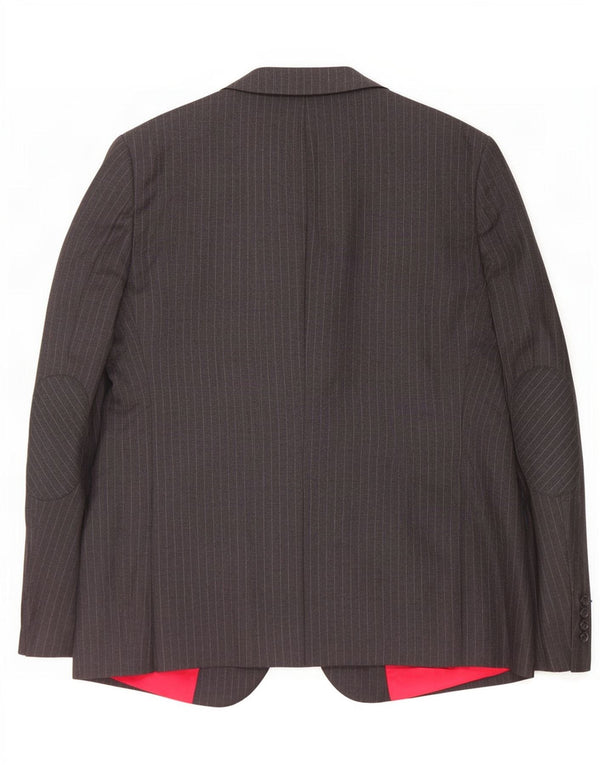 Tommy Hilfiger Ανδρικό σακάκι με 2 κουμπιά μπλέιζερ IT 56 3XL Grey Pinstripe