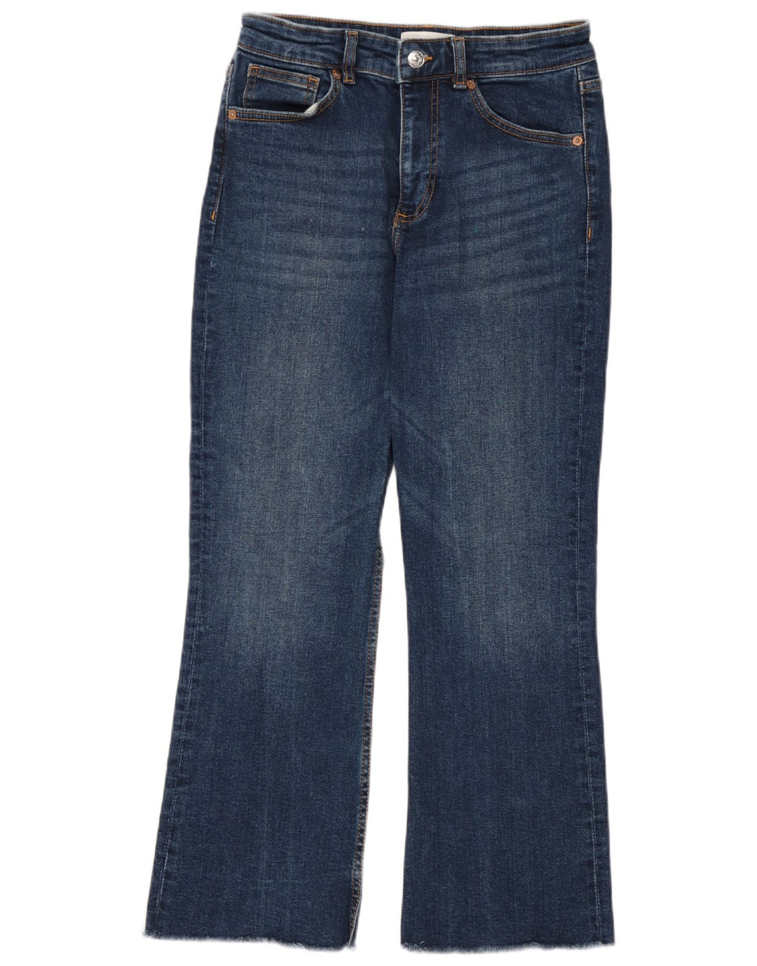Zara Γυναικεία Crop Bootcut Jeans EU 38 Small W28 L26 Blue Cotton