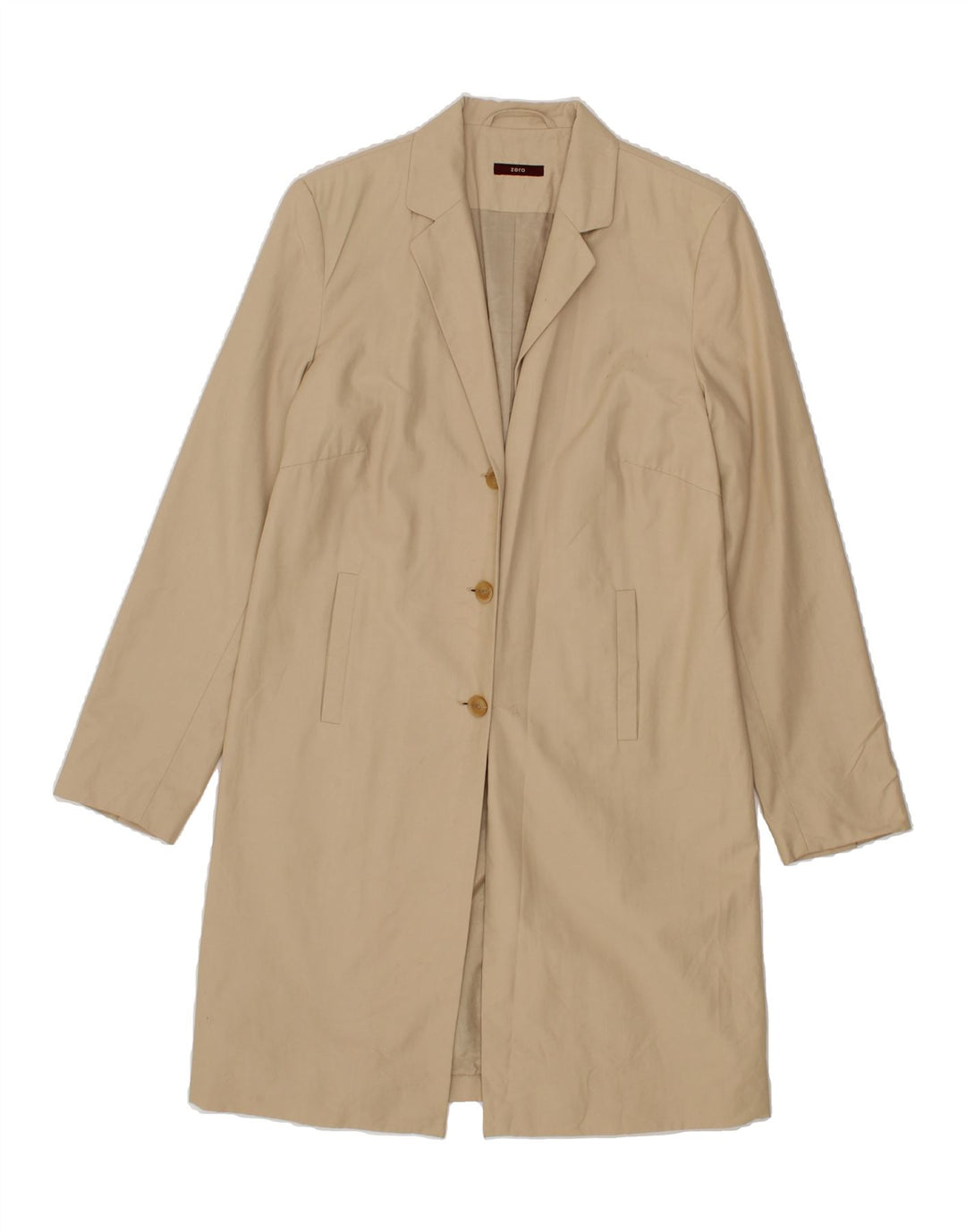 VINTAGE Womens Overcoat UK 14 Medium Beige Vintage Vintage and Second-Hand Vintage from Messina Hembry 