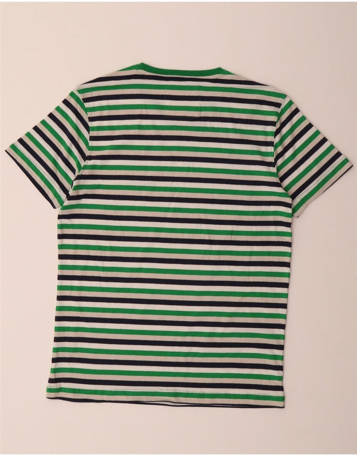 CREW CLOTHING Mens T-Shirt Top Small Multicoloured Striped Cotton