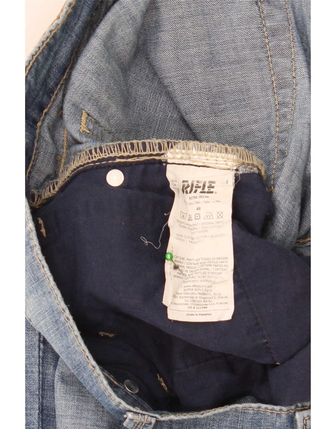 Rifle Ανδρικό Slim Jeans W36 L31 Μπλε Βαμβακερό
