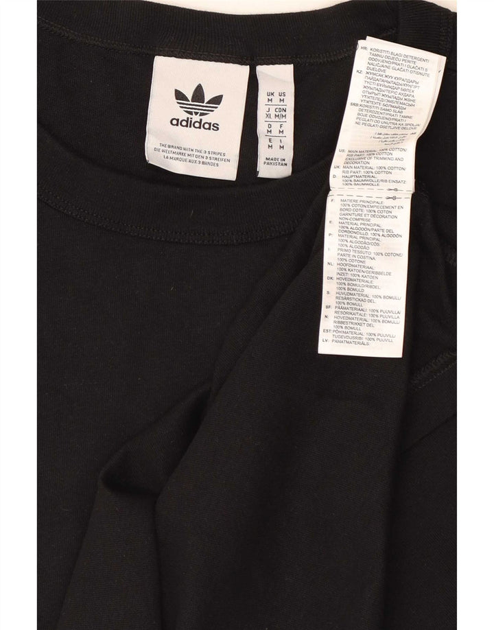 Ανδρικό T-Shirt Adidas Τοπ μεσαίο μαύρο βαμβακερό