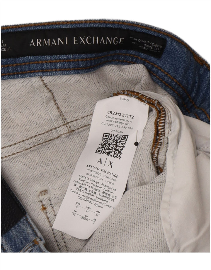Armani Exchange Ανδρικό Slim Jeans W33 L32 Μπλε βαμβακερό