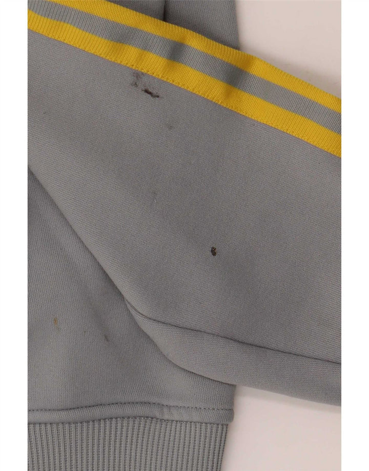 Γυναικείο πουλόβερ με κουκούλα με φερμουάρ Adidas UK 12 μεσαίο γκρι πολυεστέρας