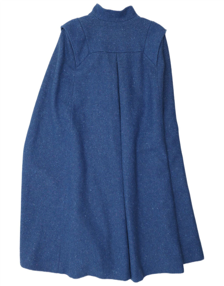 Jimmy Hourihan Γυναικείο παλτό Cape UK 14 Medium Blue Flecked New Wool