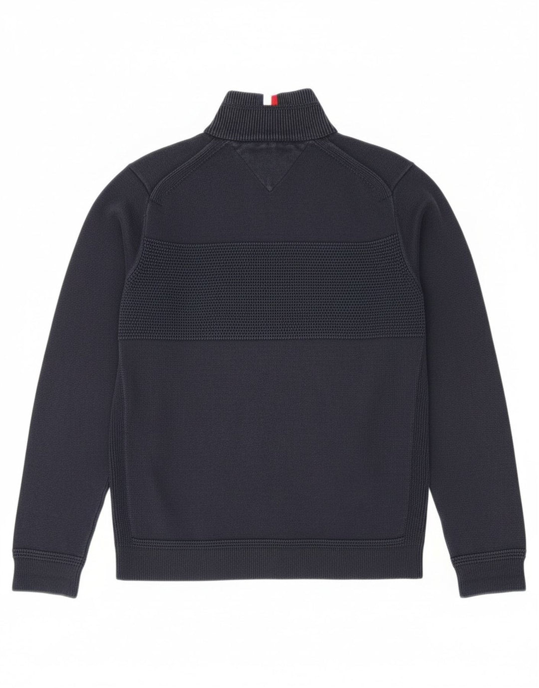 Ανδρικό πουλόβερ με φερμουάρ Tommy Hilfiger, βαμβακερό, μεσαίο ναυτικό
