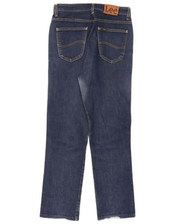 Lee Womens Dallas Straight Jeans W32 L28 Navy Blue Cotton