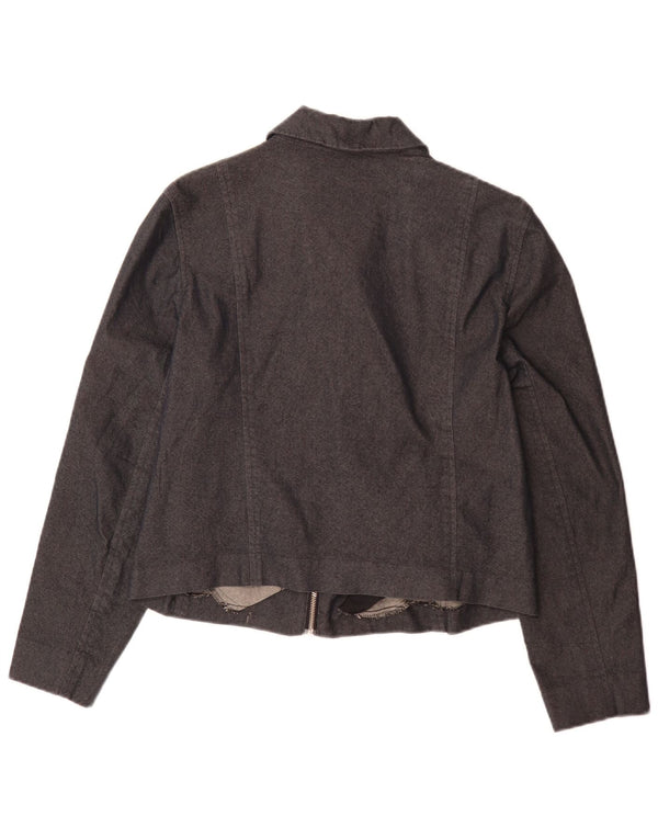 Ralph Lauren Γυναικείο Bomber Jacket UK 14 Large Grey Cotton