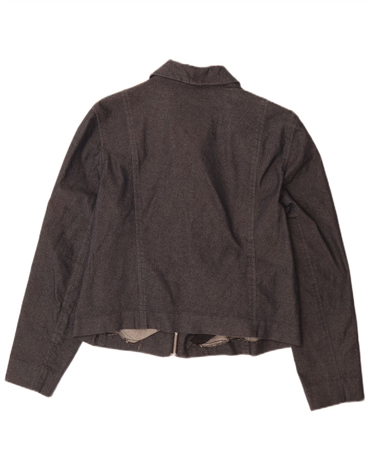 Ralph Lauren Γυναικείο Bomber Jacket UK 14 Large Grey Cotton