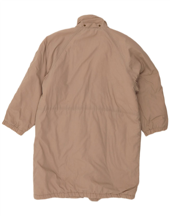 Vintage Γυναικείο Υπερμεγέθη Επενδυμένο Παλτό EU 38 Medium Beige Πολυεστέρας