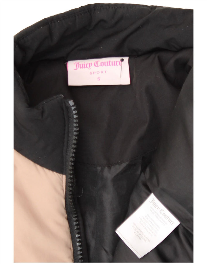 Juicy Couture Γυναικείο Crop padded Jacket UK 10 Small Black Colourblock
