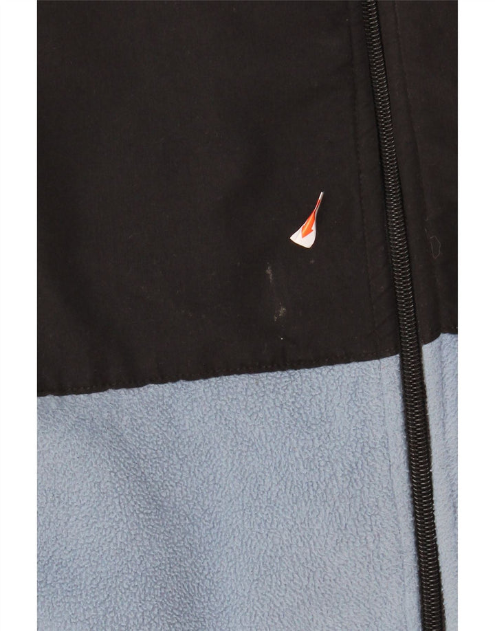 IZOD Mens Fleece Jacket UK 40 Large Blue Colourblock Polyester Vintage Izod and Second-Hand Izod from Messina Hembry 