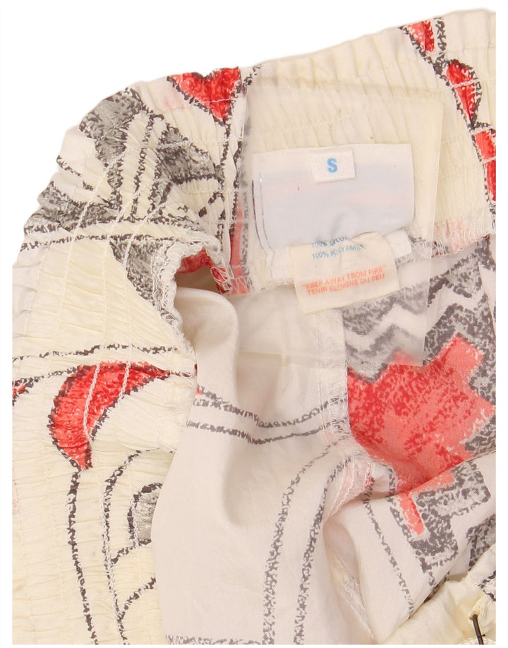 Γυναικείο σορτς κολύμβησης REEBOK UK 10 Small White Geometric Nylon