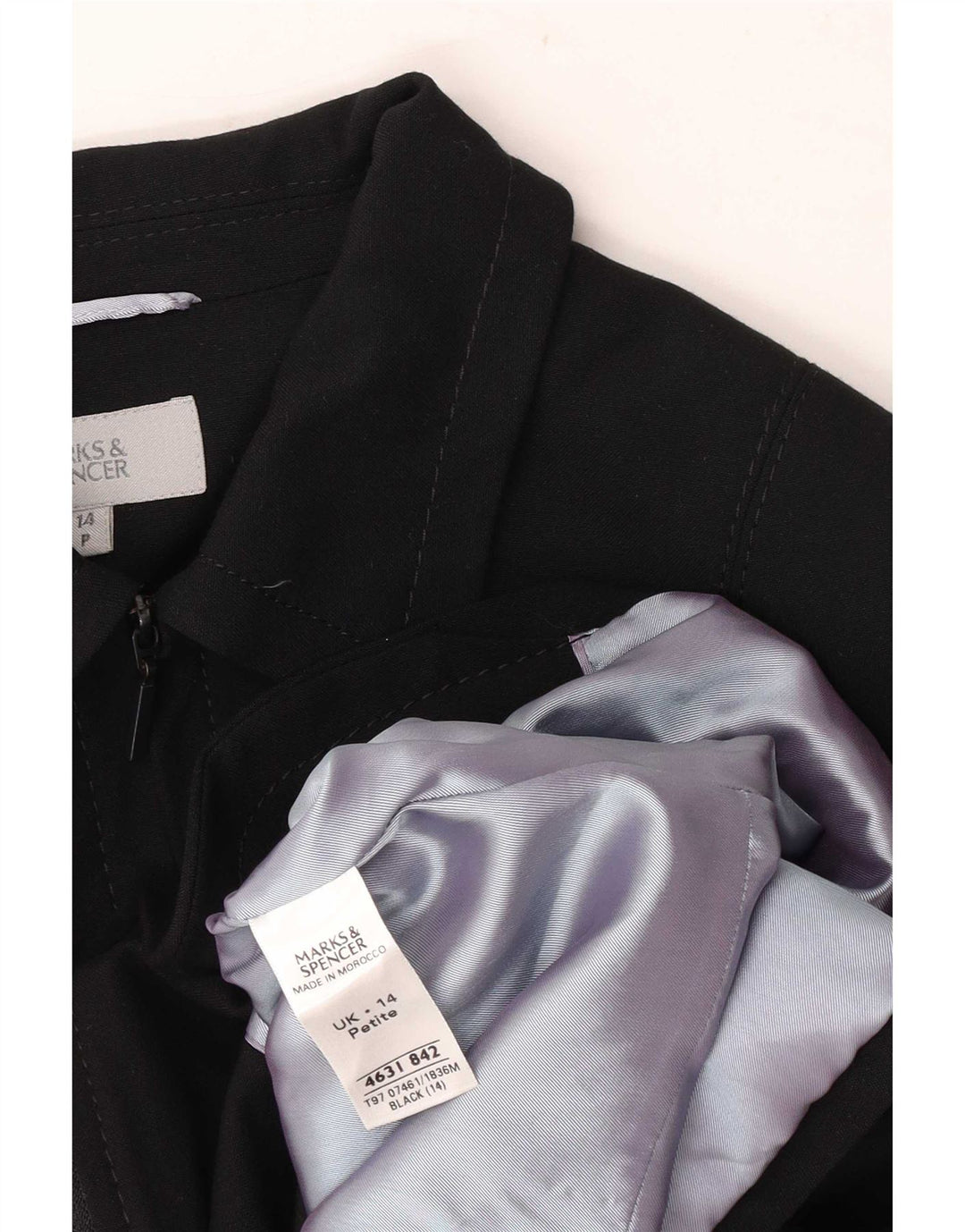 Marks & Spencer Γυναικείο μπουφάν μπλέιζερ Petite Full Zip UK 14 Medium Black