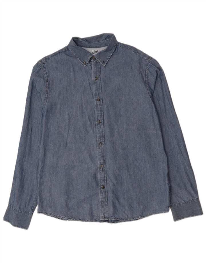 Ανδρικό τζιν πουκάμισο αλμυρού νερού IZOD μεγάλο μπλε βαμβακερό