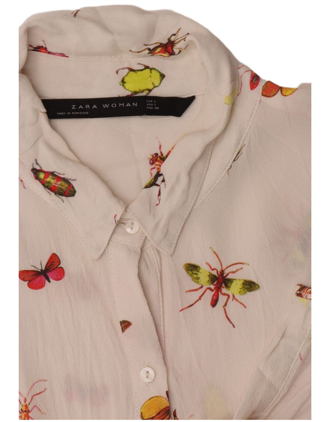 Zara Γυναικεία Μπλούζα UK 16 Large White