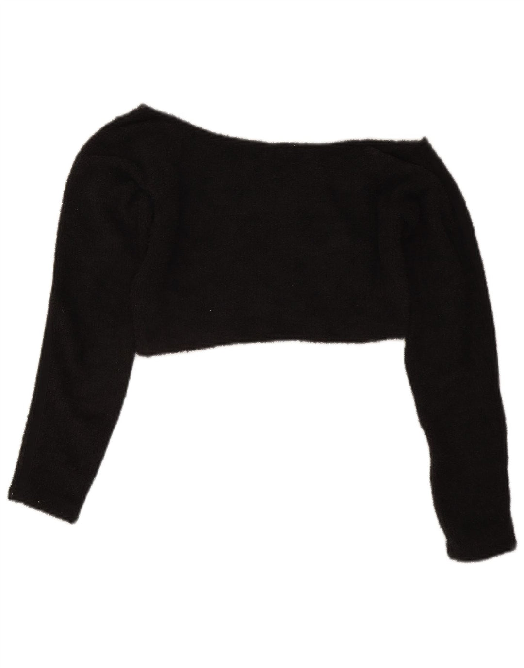 Adidas Womens Off Shoulder Fleece Top UK 14 Medium Black Polyester