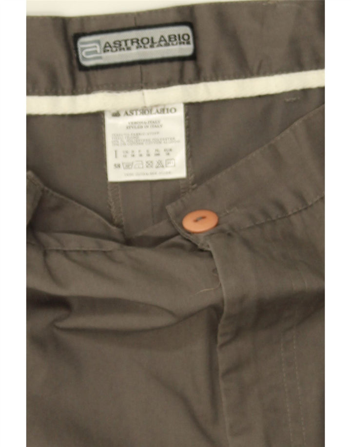 ASTROLABIO Mens Pegged Chino Shorts W42 2XL  Grey Polyester Vintage Astrolabio and Second-Hand Astrolabio from Messina Hembry 