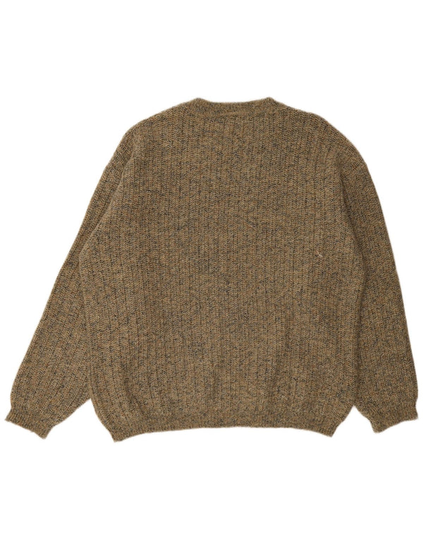 Ανδρικό πουλόβερ Cacharel Regular Fit Crew Neck Jumper IT 54 XL Khaki Flecked