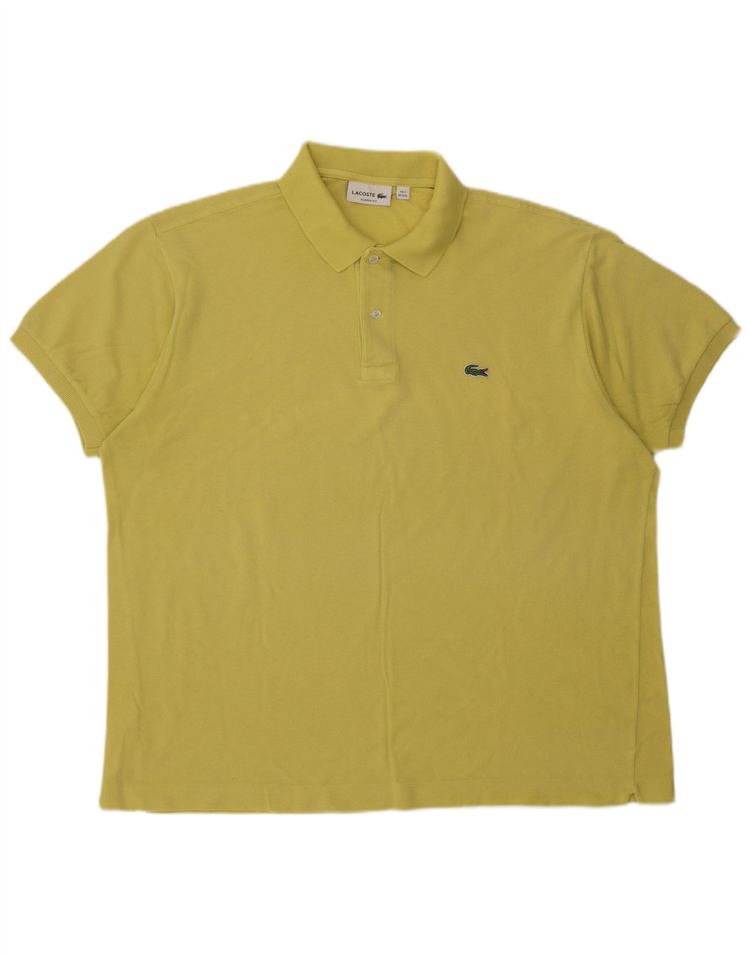 Ανδρικό πουκάμισο πόλο Lacoste Classic Fit Νούμερο 7 2XL Κίτρινο βαμβακερό
