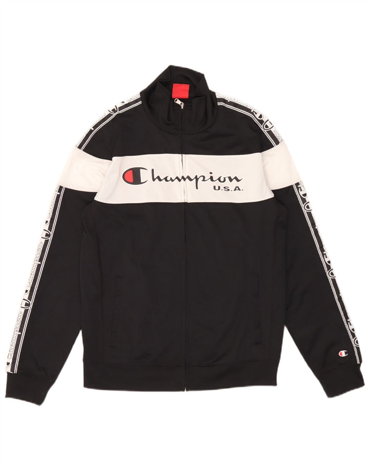 Ανδρική φόρμα Champion Graphic Top Jacket Small Black Colourblock