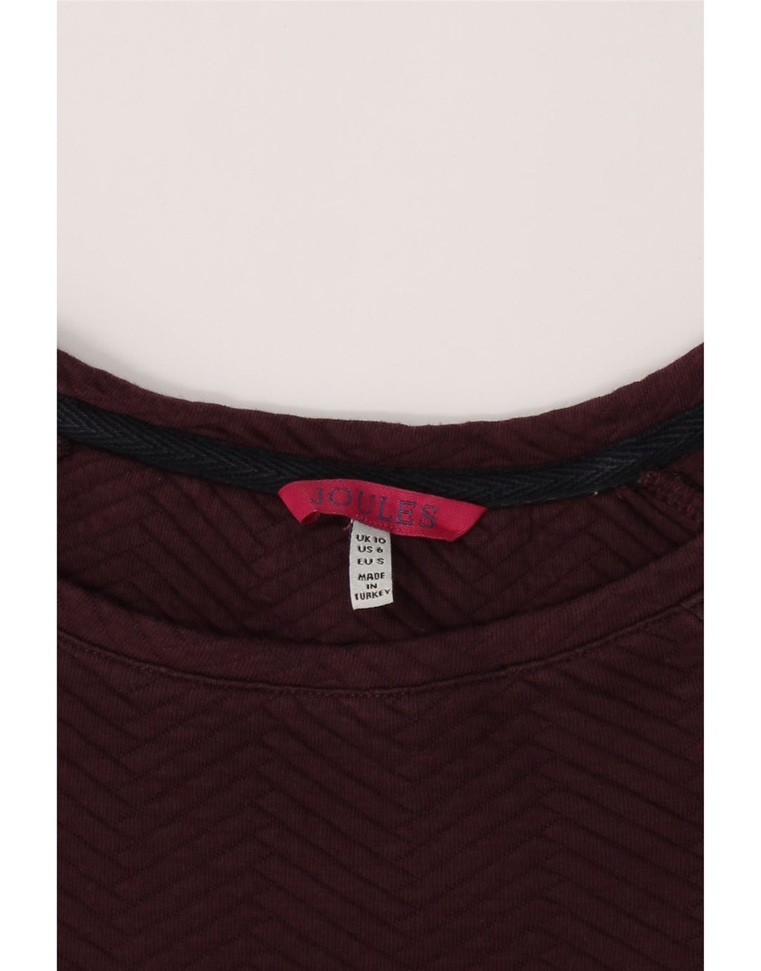 JOULES Womens Oversized Basic Dress UK 10 Small Burgundy Cotton Vintage Joules and Second-Hand Joules from Messina Hembry 