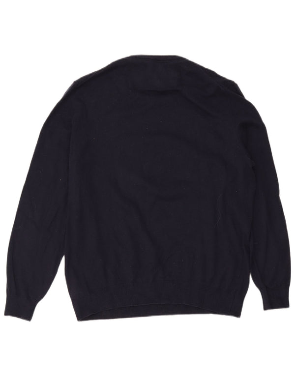 Ανδρικό Guess Graphic Boat Neck Jumper πουλόβερ UK 40 Medium Navy Blue