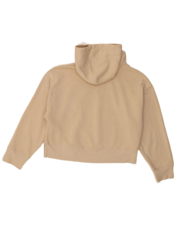 Zara Γυναικείο Hoodie Jumper UK 14 Medium Beige βαμβακερό